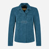 SELZA Women's Notch Collar Suede Jacket