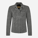 SELZA Women's Notch Collar Suede Jacket