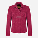 SELZA Women's Notch Collar Suede Jacket