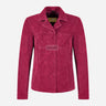 SELZA Women's Notch Collar Suede Jacket