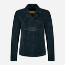 SELZA Women's Notch Collar Suede Jacket