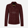 SELZA Women's Notch Collar Suede Jacket