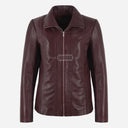 DALRAY Collared Leather Jacket for Women