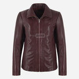DALRAY Collared Leather Jacket for Women