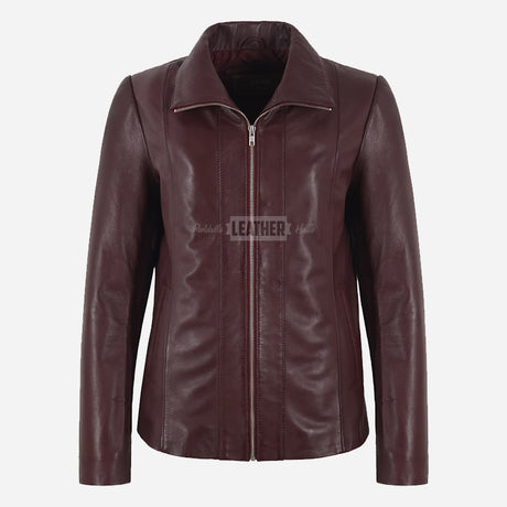 DALRAY Collared Leather Jacket for Women