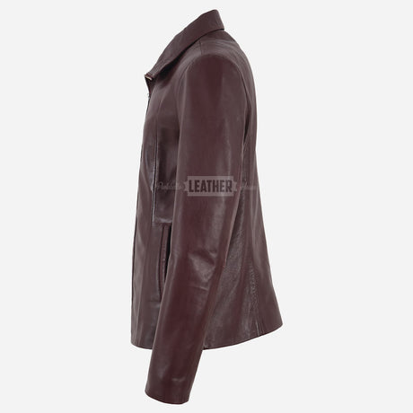 DALRAY Collared Leather Jacket for Women
