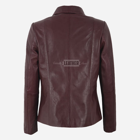 DALRAY Collared Leather Jacket for Women