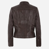 KORA Women's Leather Racer Jacket