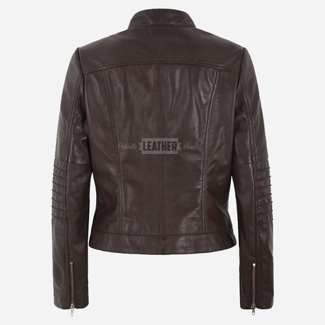 KORA Women's Leather Racer Jacket