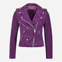 ASTRAE Women’s Suede Biker Jacket