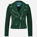ASTRAE Women’s Suede Biker Jacket