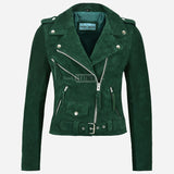 ASTRAE Women’s Suede Biker Jacket