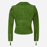 ASTRAE Women’s Suede Biker Jacket