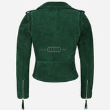 ASTRAE Women’s Suede Biker Jacket