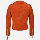 ASTRAE Women’s Suede Biker Jacket