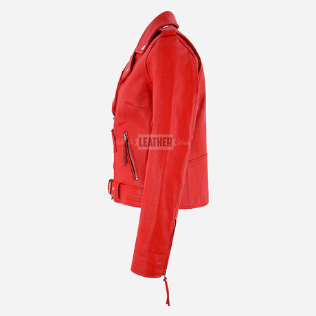 LESSEY Women’s Leather Biker Jacket