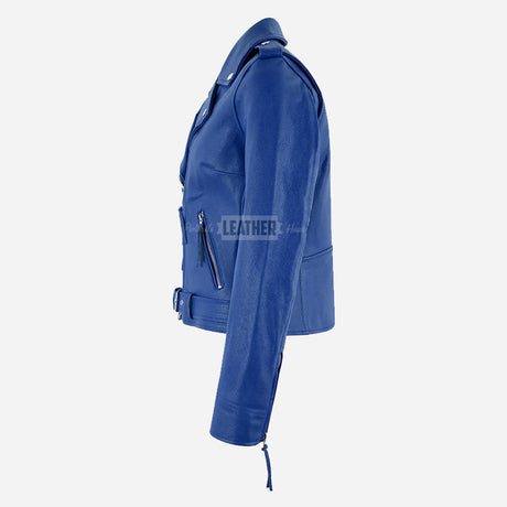 LESSEY Women’s Leather Biker Jacket