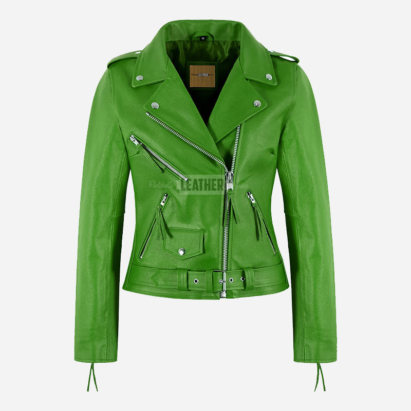 LESSEY Women’s Leather Biker Jacket