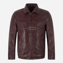 FRANKIE Men's Collared Leather Jacket
