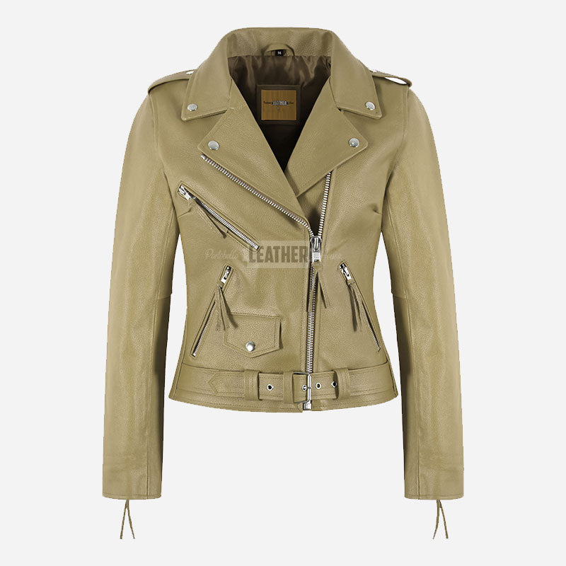 LESSEY Women’s Leather Biker Jacket