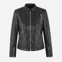 TARSEN Black Leather Jacket for Women