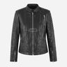 TARSEN Black Leather Jacket for Women