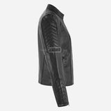 TARSEN Black Leather Jacket for Women