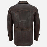 DAVID DR WHO Inspired Vintage Leather Peacoat