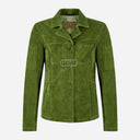 SELZA Women's Notch Collar Suede Jacket