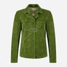 SELZA Women's Notch Collar Suede Jacket