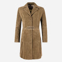 VIONNA Women's 3/4 Length Suede Coat