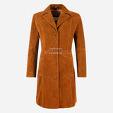VIONNA Women's 3/4 Length Suede Coat