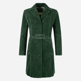 VIONNA Women's 3/4 Length Suede Coat