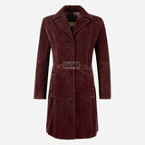 VIONNA Women's 3/4 Length Suede Coat