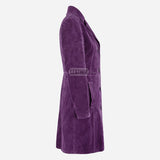VIONNA Women's 3/4 Length Suede Coat