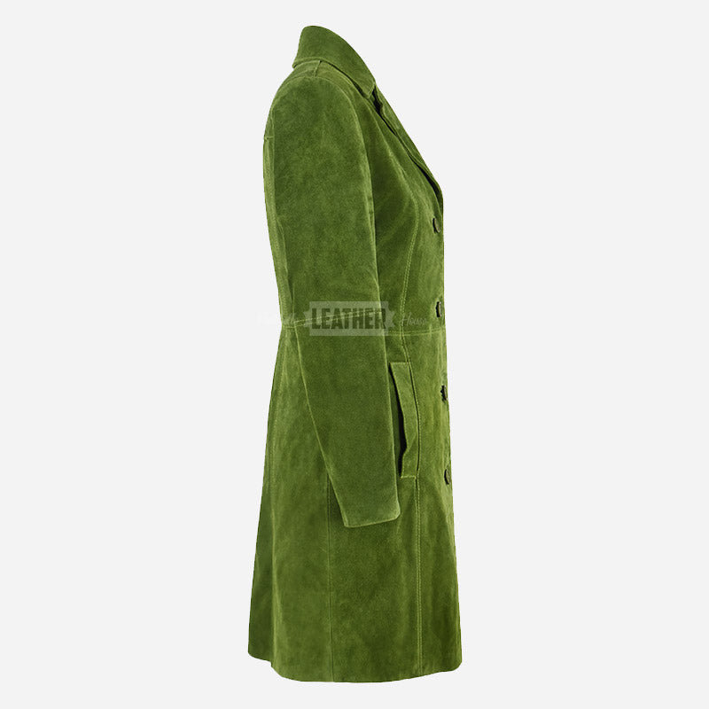 VIONNA Women's 3/4 Length Suede Coat
