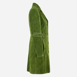 VIONNA Women's 3/4 Length Suede Coat