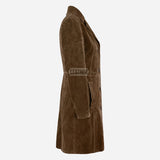 VIONNA Women's 3/4 Length Suede Coat