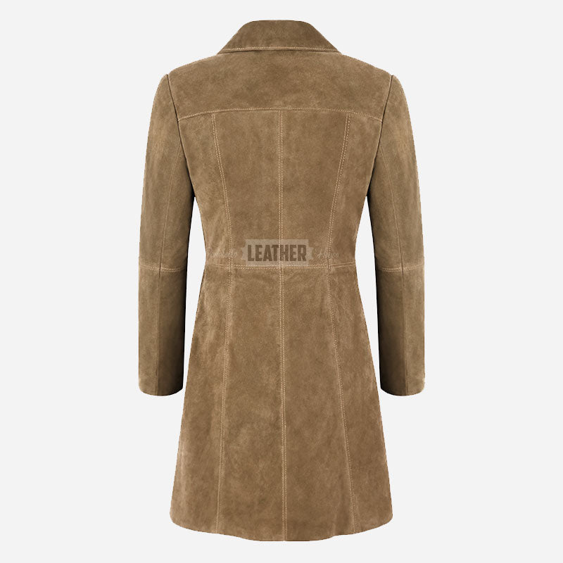 VIONNA Women's 3/4 Length Suede Coat