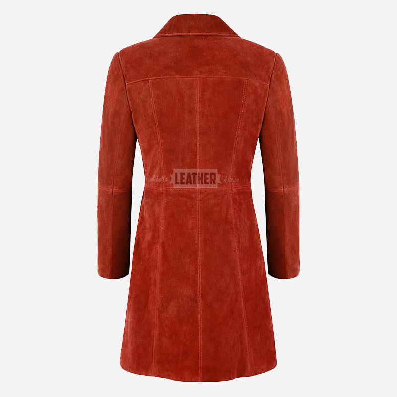 VIONNA Women's 3/4 Length Suede Coat
