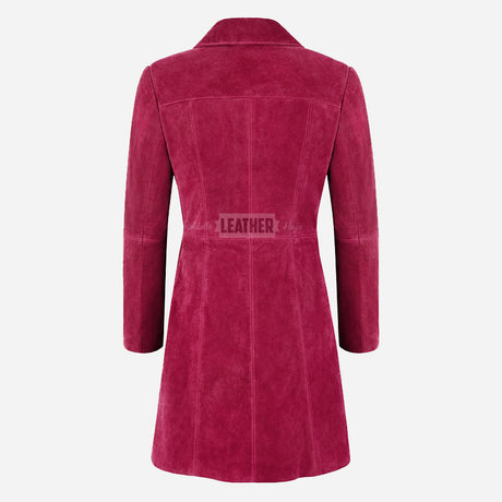 VIONNA Women's 3/4 Length Suede Coat