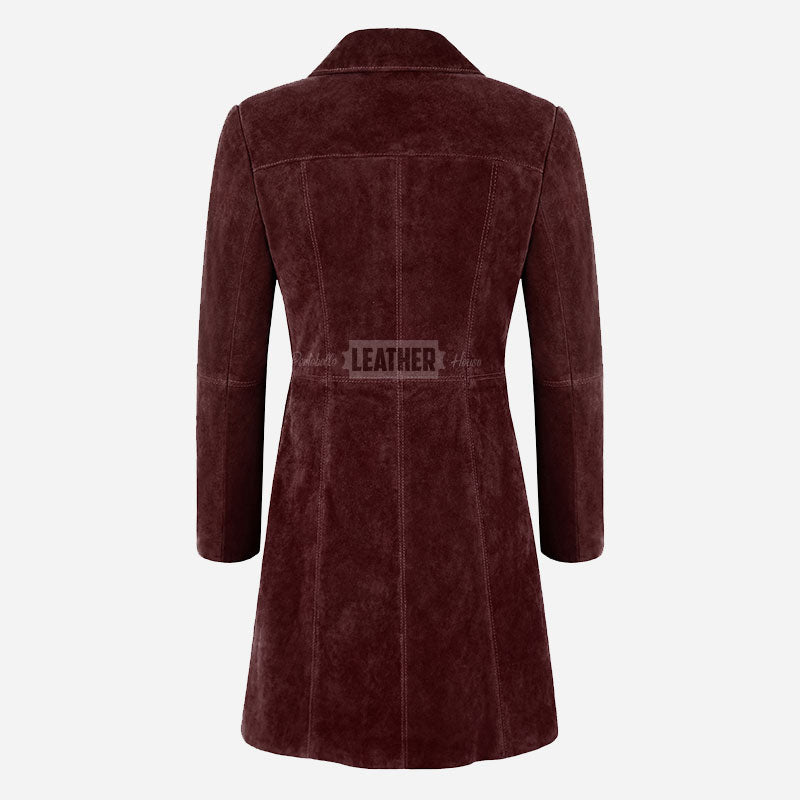 VIONNA Women's 3/4 Length Suede Coat