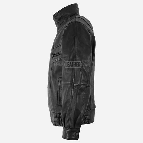 MATTEO Men's Classic Leather Blouson Jacket