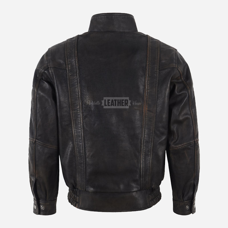 MATTEO Men's Classic Leather Blouson Jacket