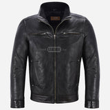 BENTOR Men's Casual Leather Jacket