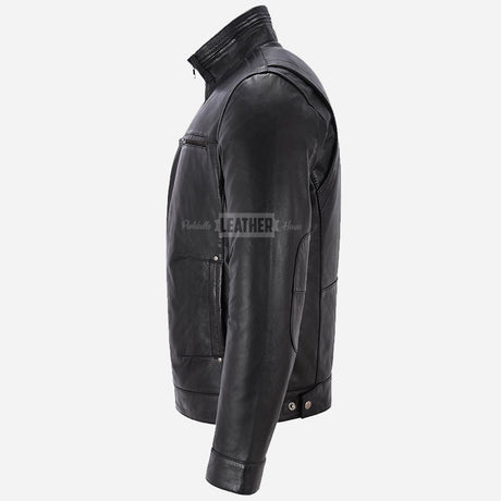 BENTOR Men's Casual Leather Jacket