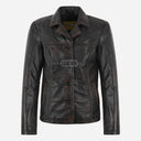SELZA Women's Notch Collar Leather Jacket
