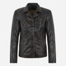 SELZA Women's Notch Collar Leather Jacket