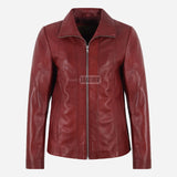 DALRAY Collared Leather Jacket for Women