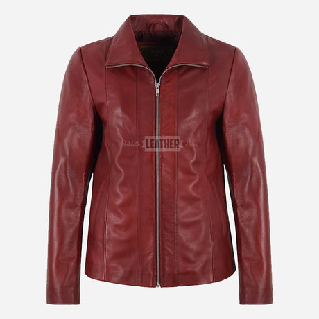 DALRAY Collared Leather Jacket for Women
